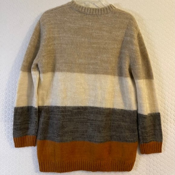 NWOT Universal Threads Beige, Brown, Rust Color Block Crew Neck Sweater Size S - Picture 6 of 6